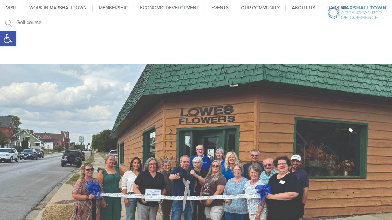 Marshalltown Chamber OF Commerce website screenshot