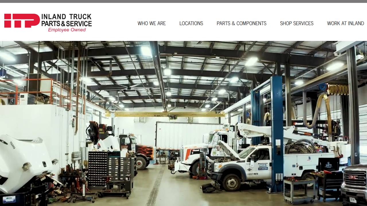 Inland Truck Parts Company website screenshot