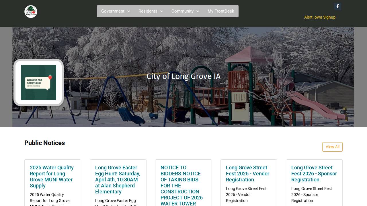 Long Grove Civic League Incorporate website screenshot