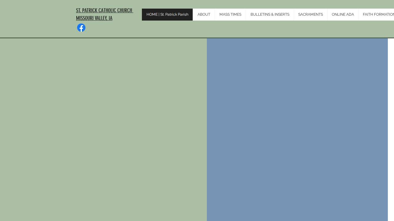 ST Patricks Roman Catholic CHU website screenshot