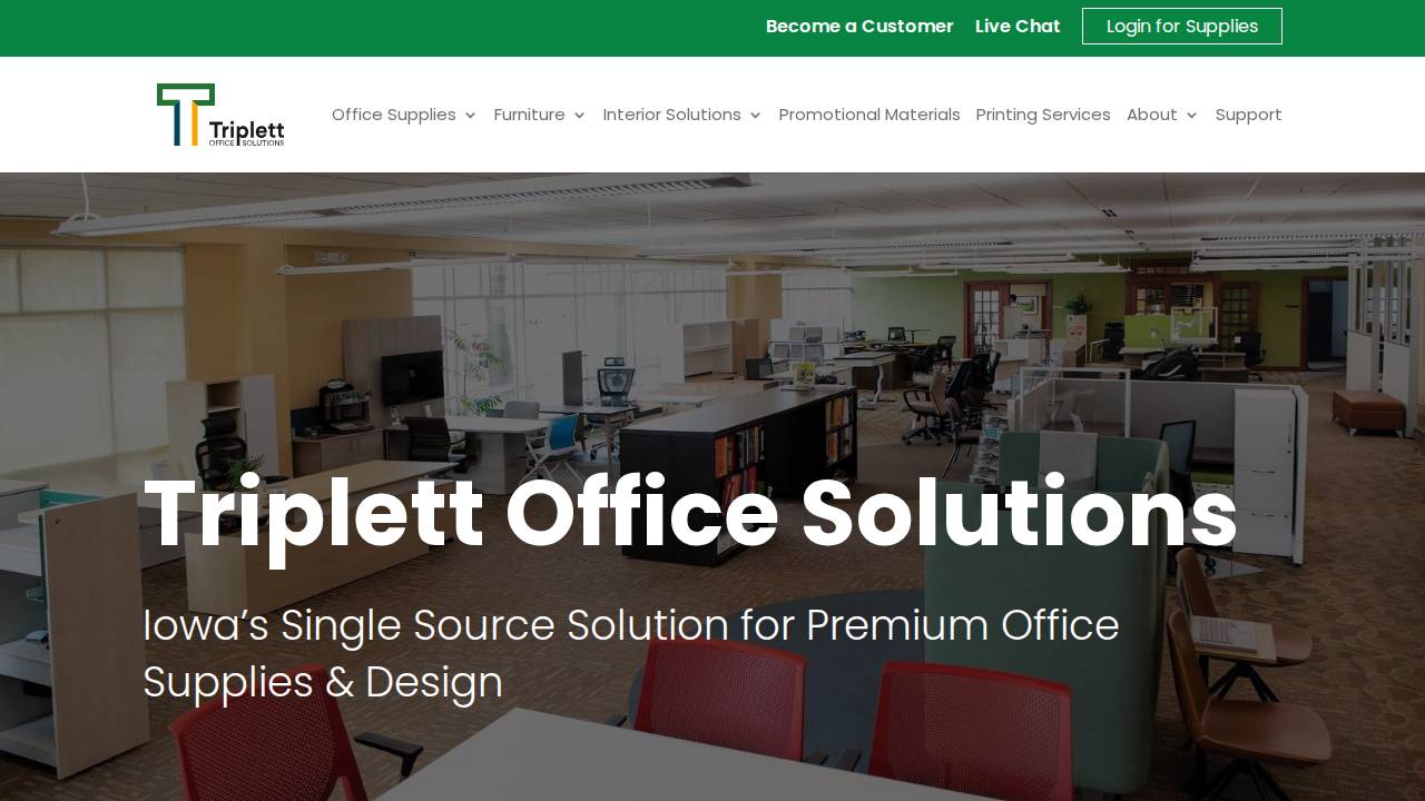 Triplett Office Solutions Inc, Subs, Triplett Office Essentials Corp website screenshot