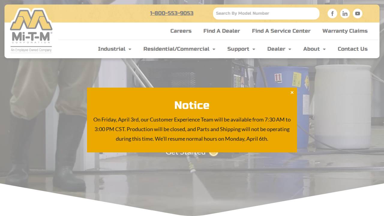 Mi-t-m Corporation website screenshot