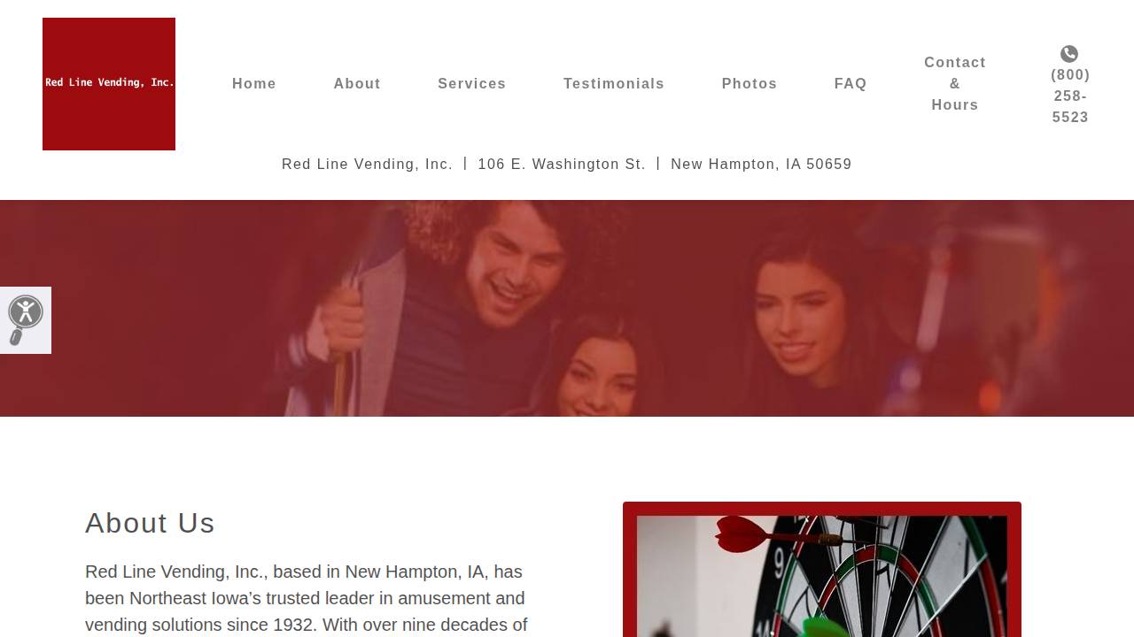 RED Line Vending INC website screenshot