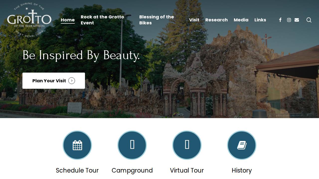 Grotto OF THE Redemption website screenshot