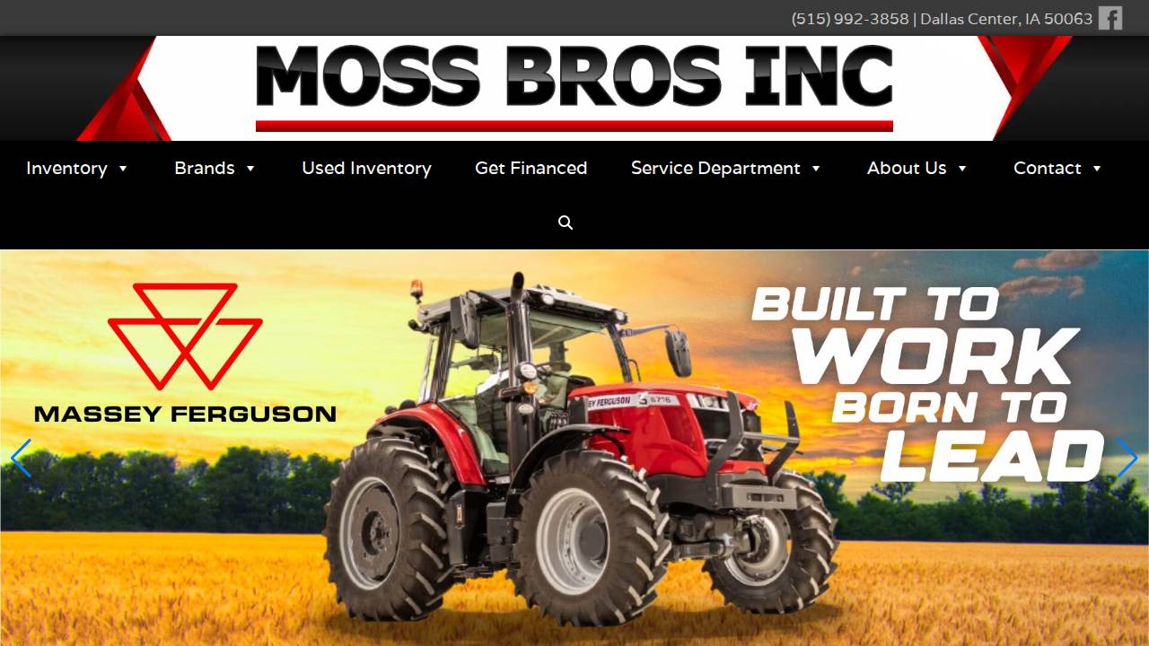 Moss Brothers INC website screenshot