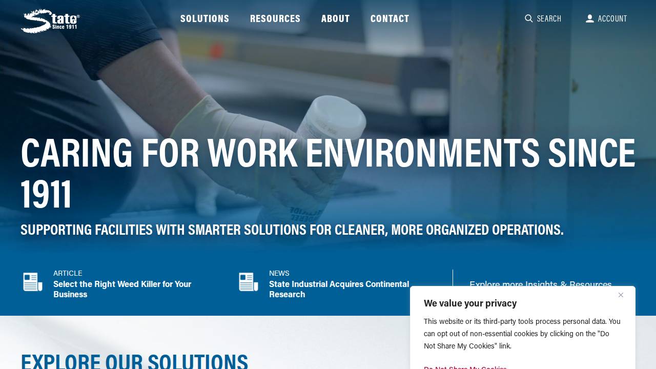 State Industrial Products Corporation website screenshot