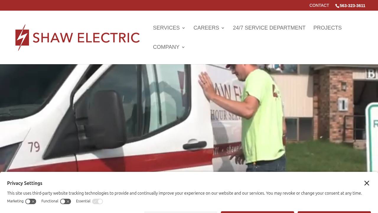 Shaw Electric INC website screenshot