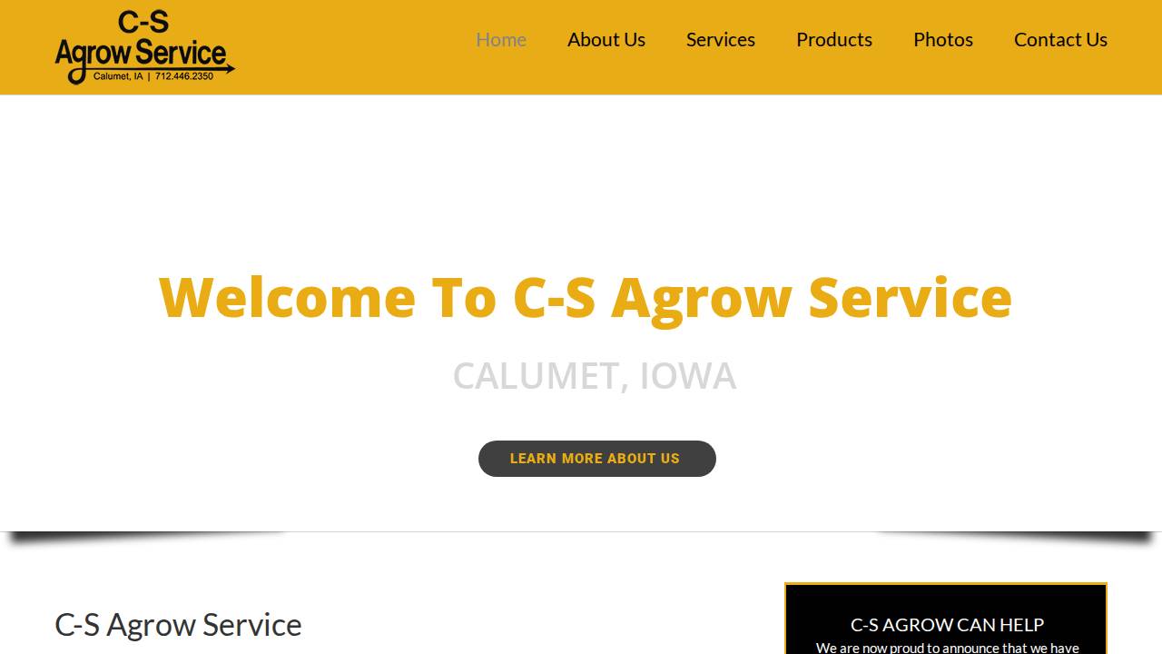 C-S Agrow Service INC website screenshot