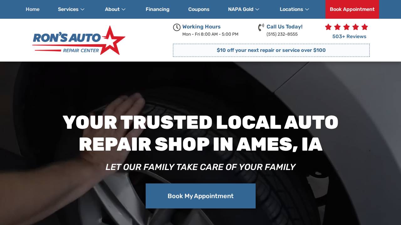 Derry, Ronald A; Rons Repair Service website screenshot
