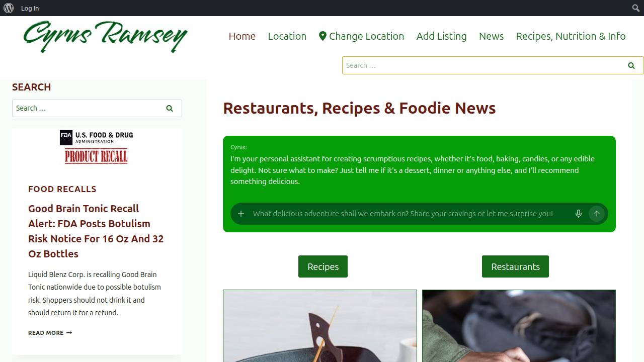 Blake website screenshot
