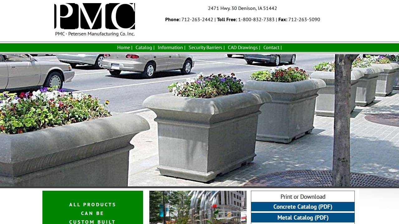 Petersen Manufacturing CO website screenshot