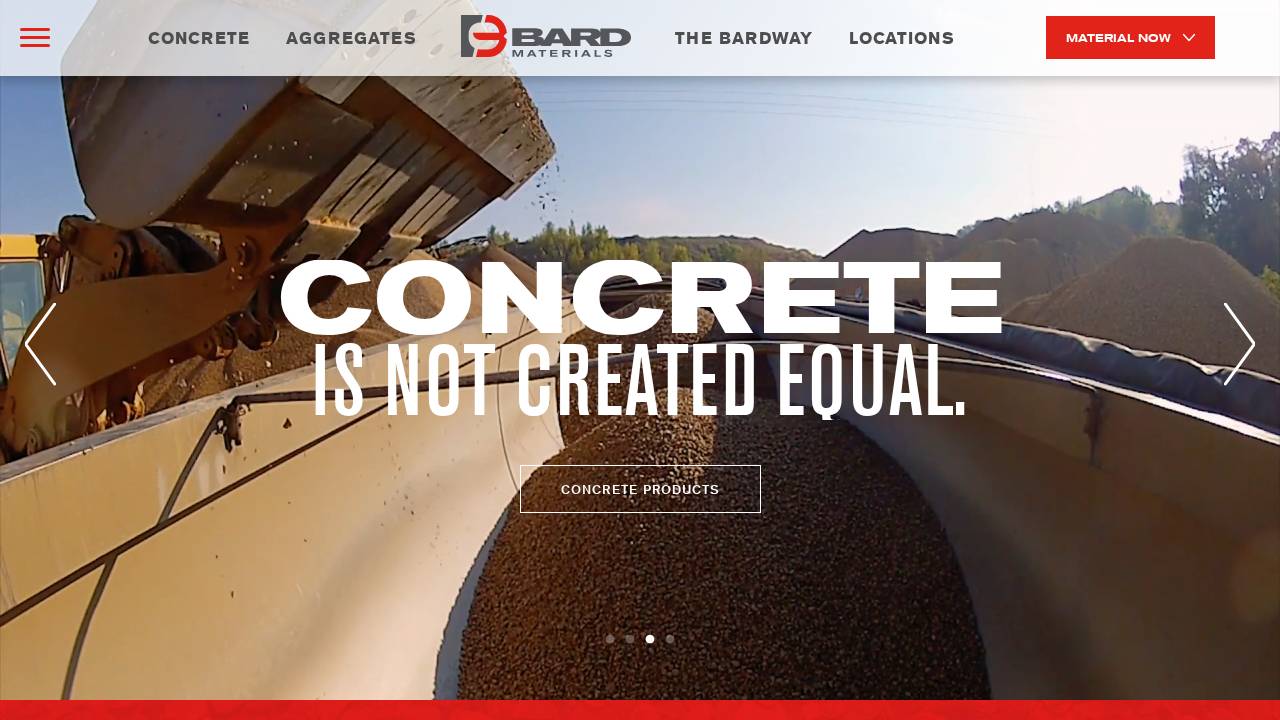 Dyersville Ready MIX CO Inc, Bard Concrete website screenshot