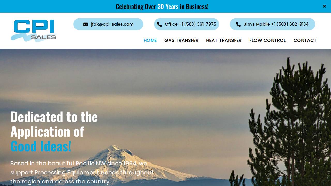 CPI Sales INC website screenshot