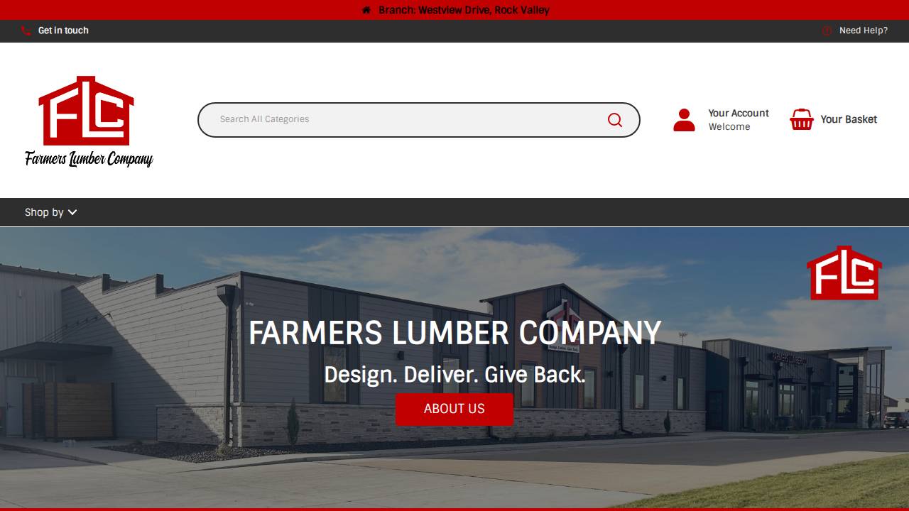 Larry L & Joanne Bair Ptr, Farmers Lumber Company website screenshot