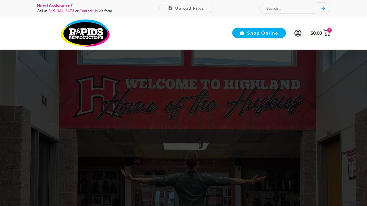 Rapids Reproductions INC website screenshot