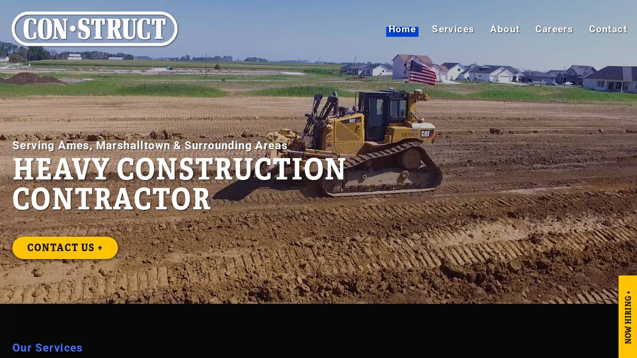 Con-struct INC website screenshot