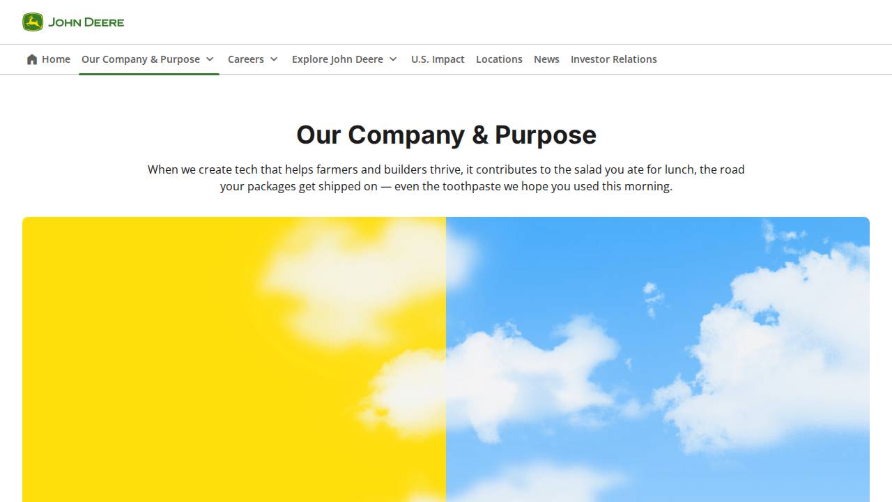 Deere & Company, John Deere Davenport Works website screenshot