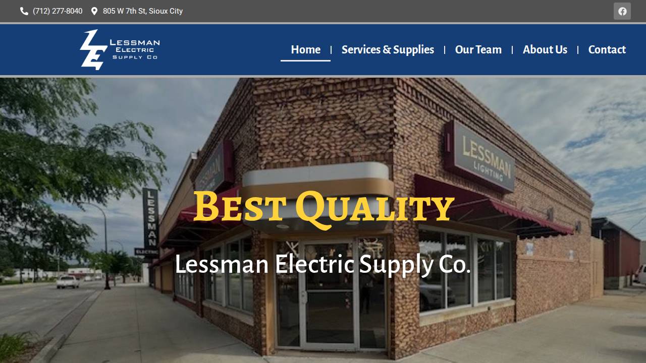 Lessman Electric Supply CO Inc, Less website screenshot