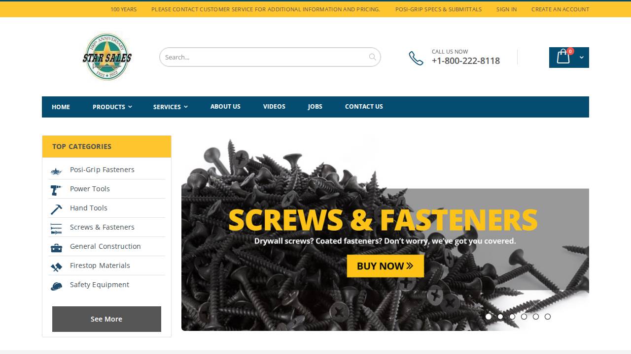Star Sales & Distributing Corp website screenshot