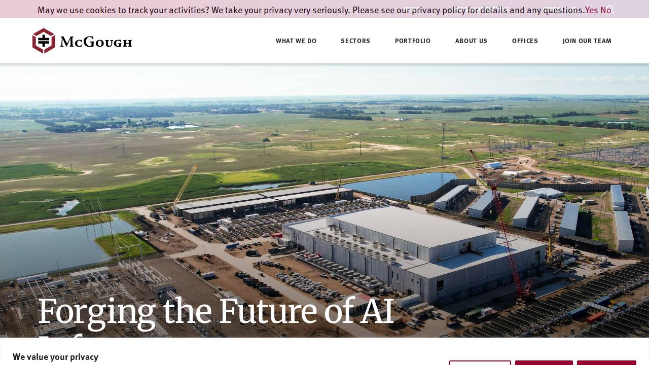 Mcgough Inc, Mcgough Construction INC website screenshot