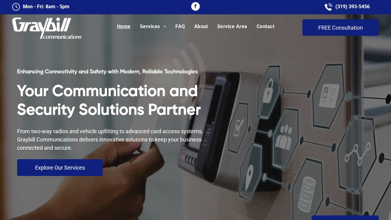 Graybill Electronics Inc, Graybill Communications website screenshot
