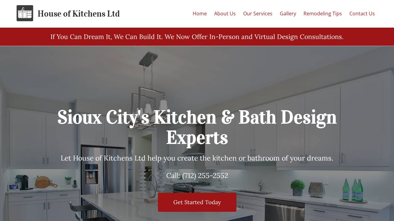 House OF Kitchens LTD website screenshot
