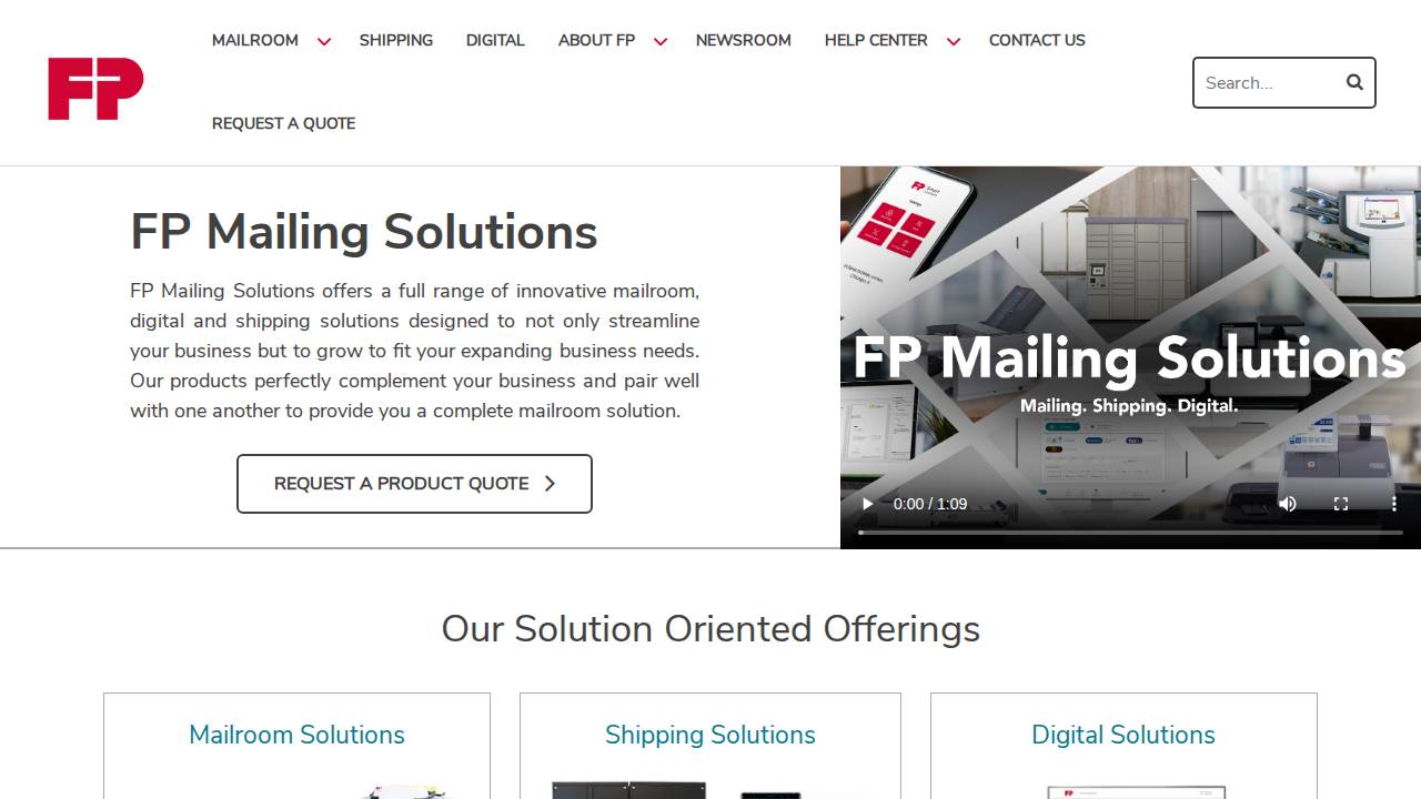 Francotyp-postalia INC website screenshot