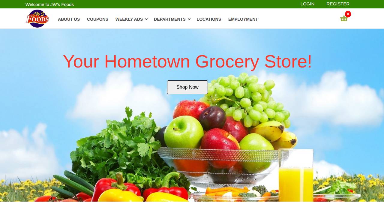 Jw's Foods INC website screenshot