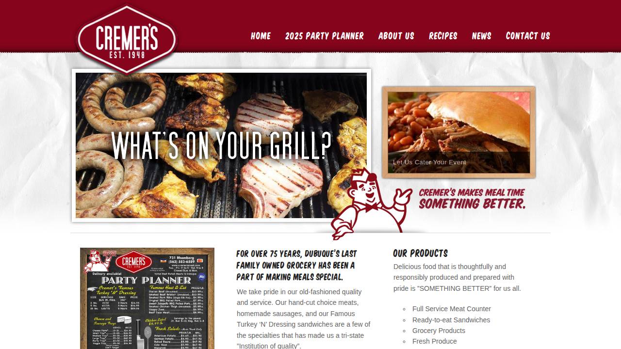 Cremer Grocery Store CO Inc, Cremer Grocery CO INC website screenshot