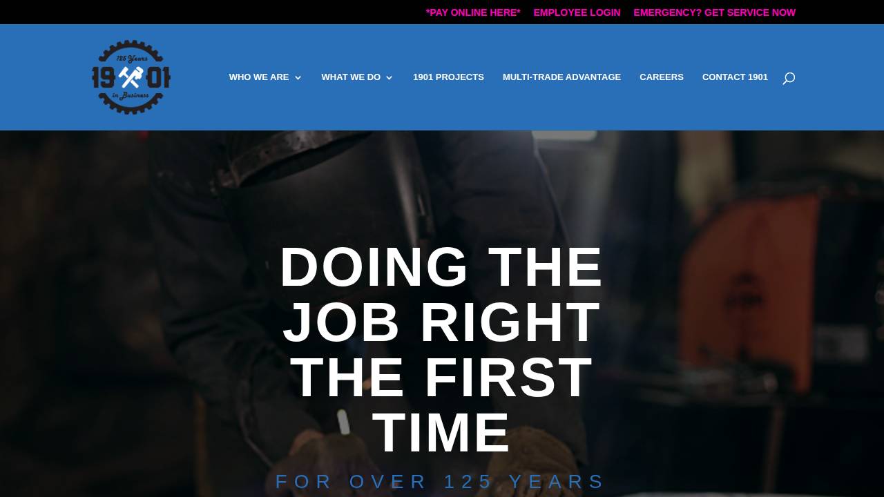 1901 Inc, 1901 website screenshot