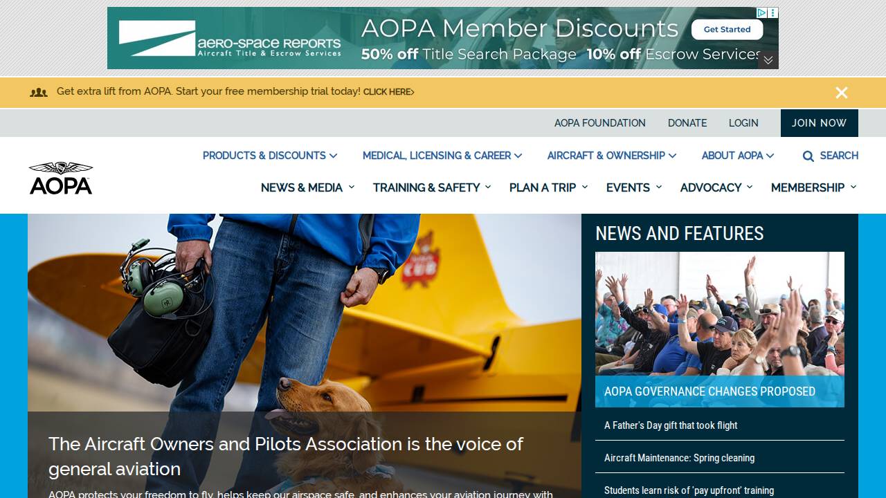 Barts Flying Service INC website screenshot