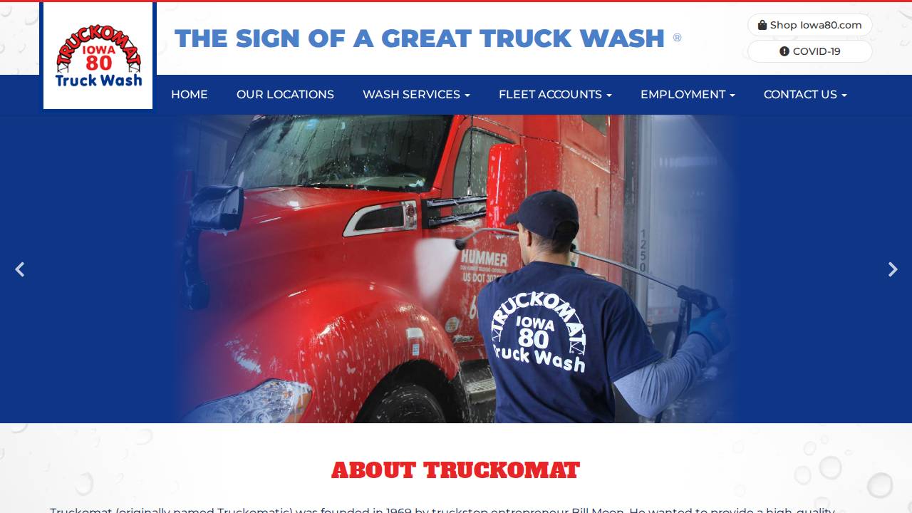 Truckomat Corp, Truckomat OF Walcott website screenshot