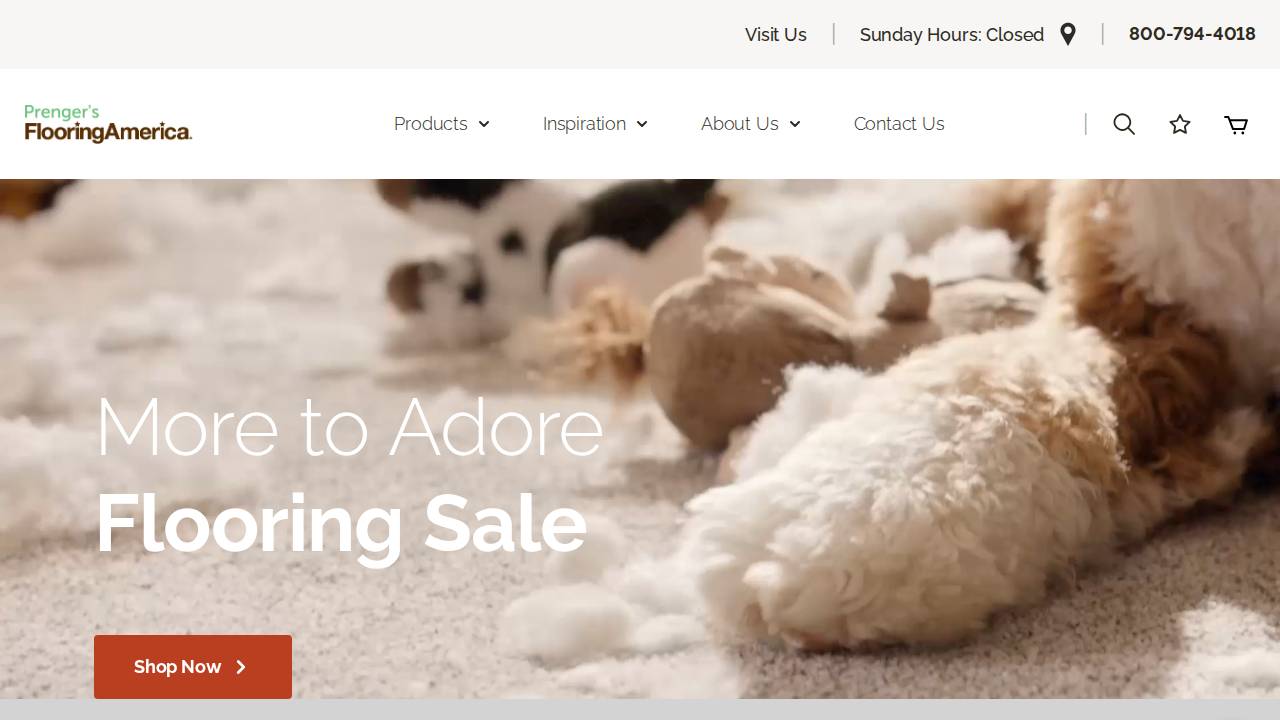 Prenger Furniture INC website screenshot