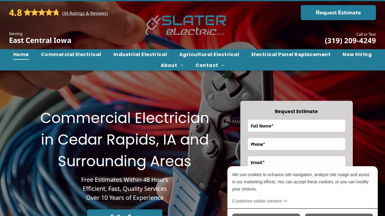 Slater, Paul L; Slater Electric website screenshot