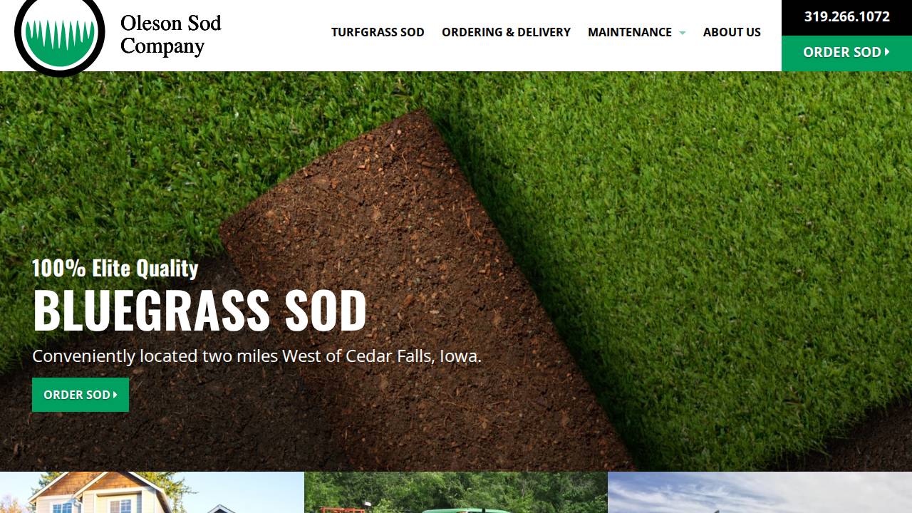 Oleson SOD Company website screenshot