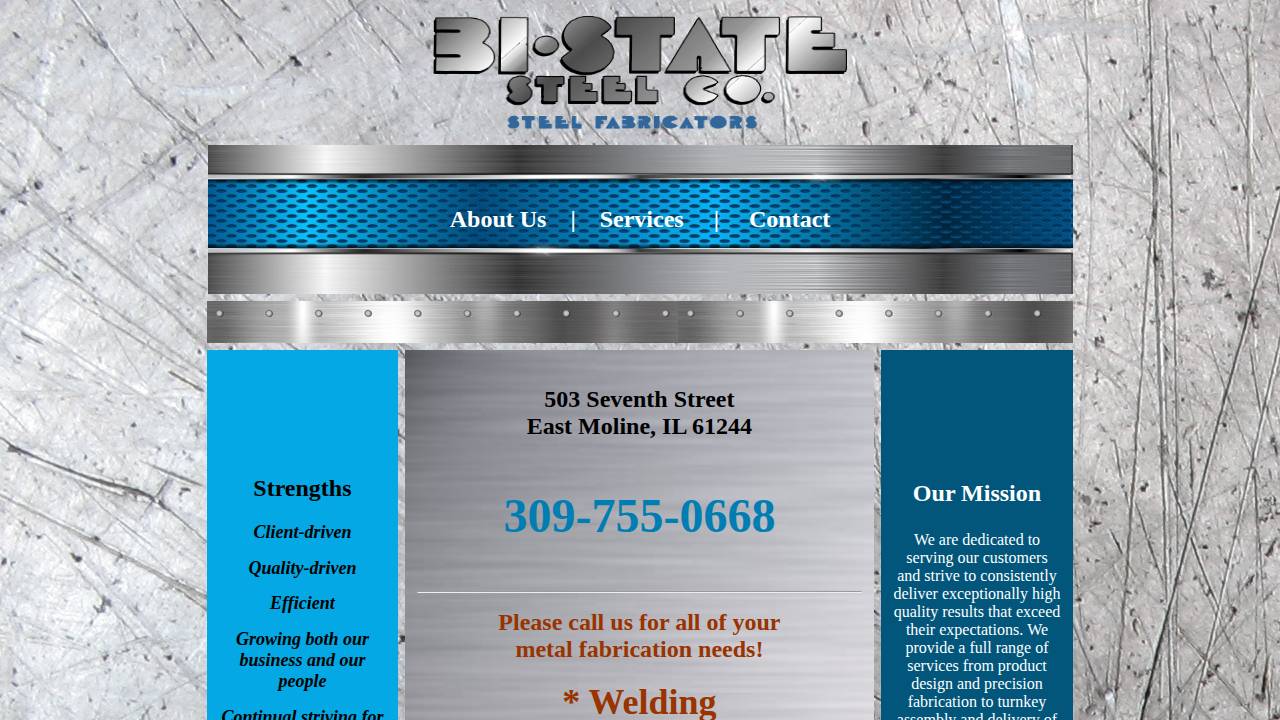 Bi-state Steel CO website screenshot