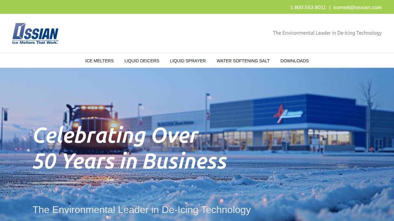 Ossian INC website screenshot