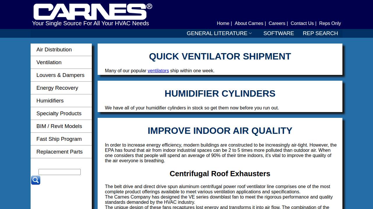 Carnes CO INC website screenshot