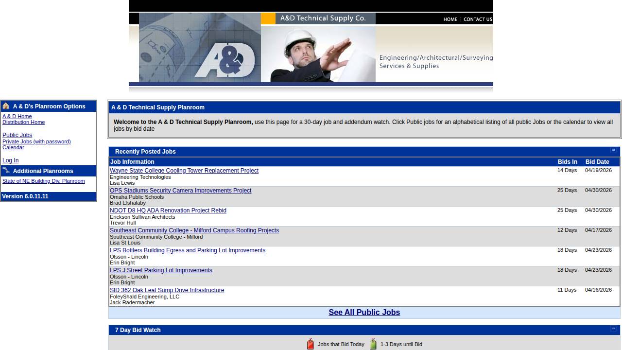 A&D Technical Supply INC website screenshot