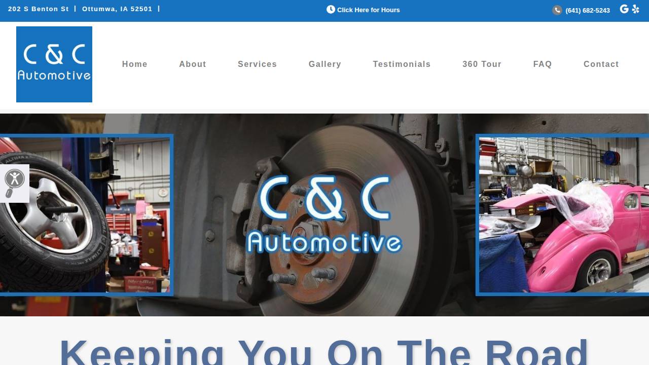 Anderson, Carl L; C & C Automotive website screenshot