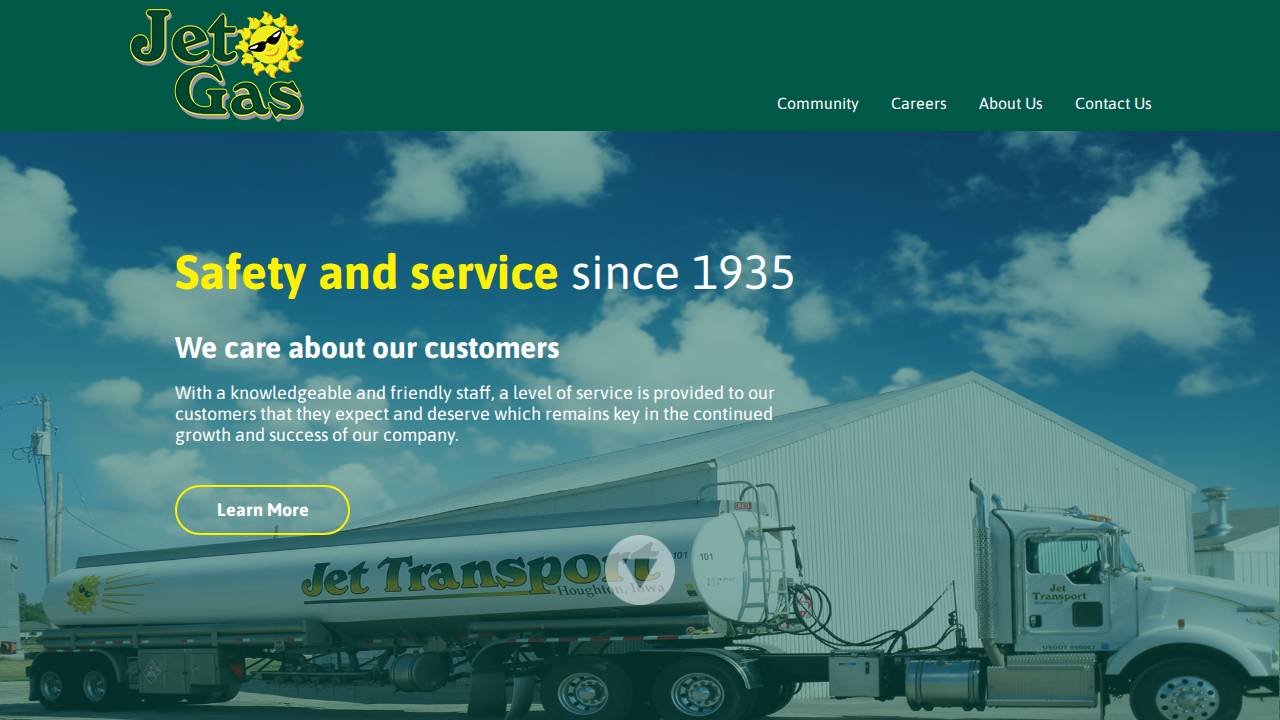 JET GAS Corp website screenshot