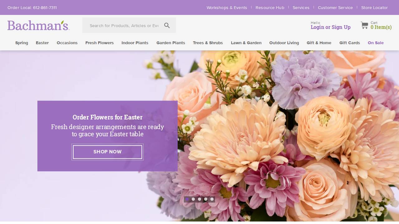 Bachmans INC website screenshot