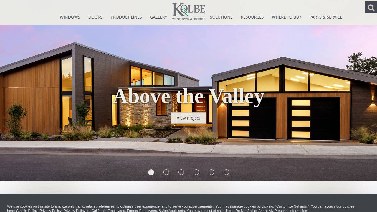 Kolbe & Kolbe Millwork CO INC AND Subsidiaries website screenshot