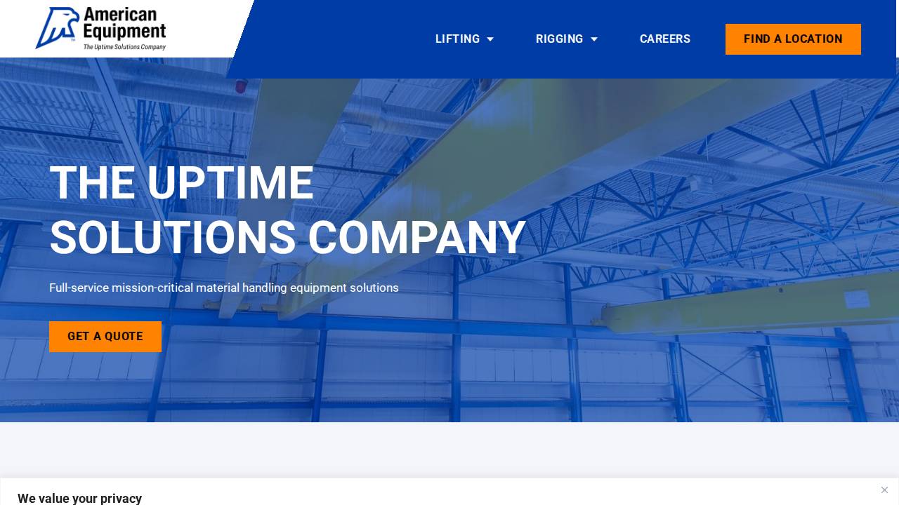 American Equipment Company INC website screenshot