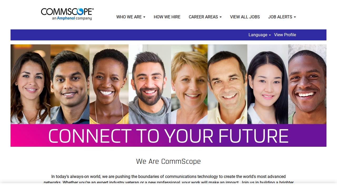 Comm Scope Company website screenshot