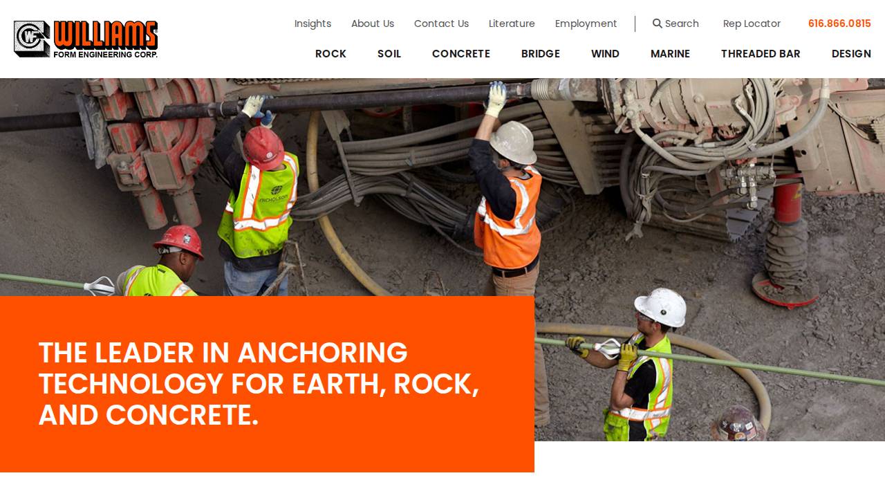 Williams Form Engineering Corp website screenshot