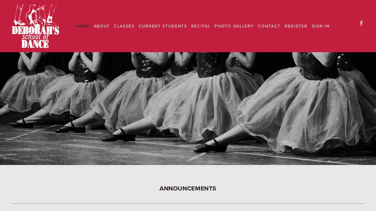 Dunn, Deborah D; Miss Deborahs School OF Dance website screenshot