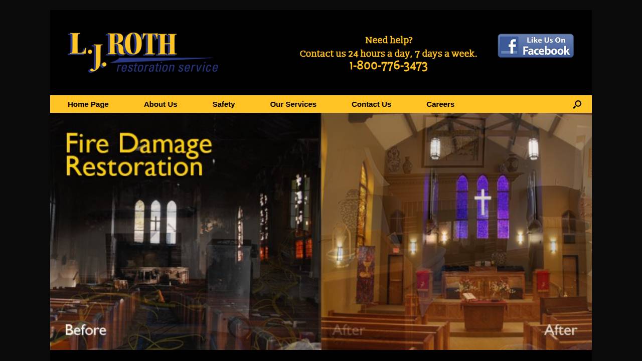 LJ Roth Reconstruction INC website screenshot