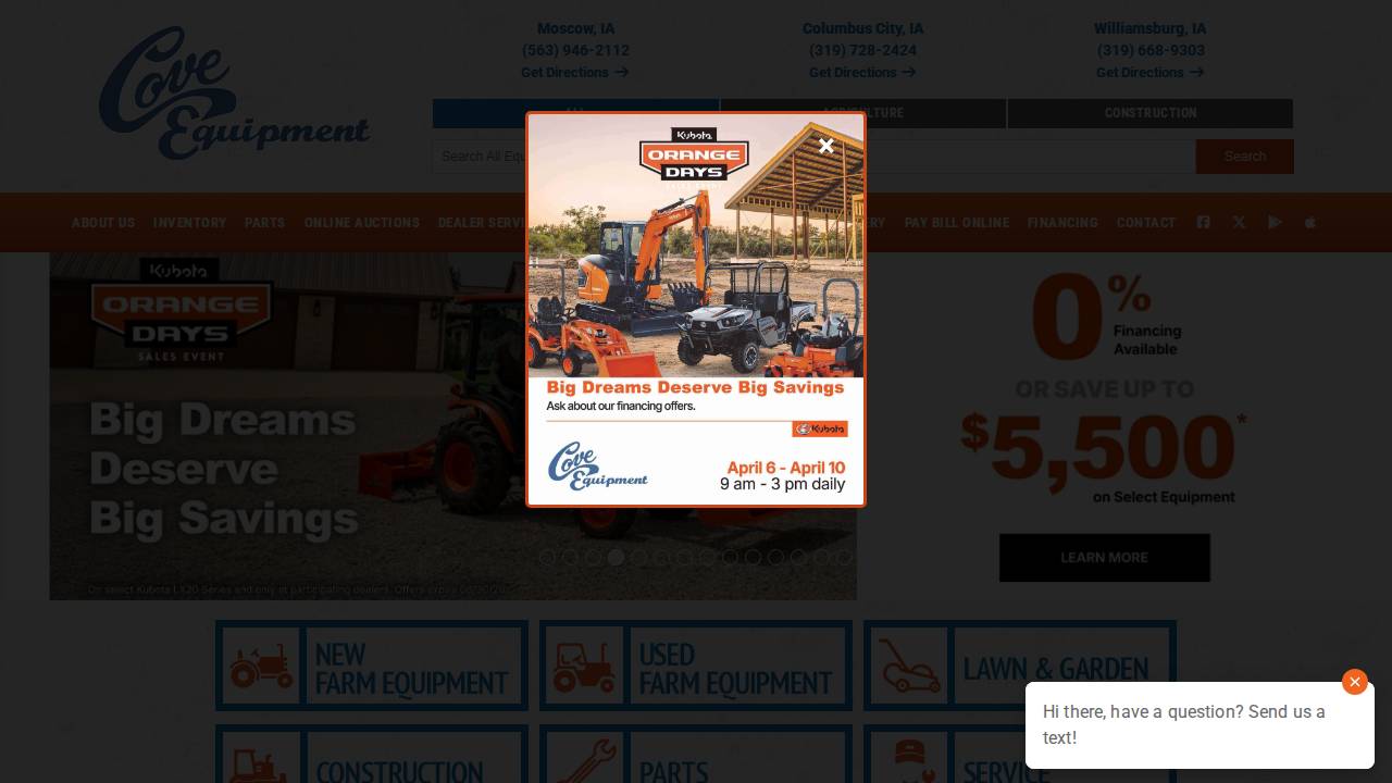 Bennett Farm Equipment, Bennett Ford Tractor website screenshot