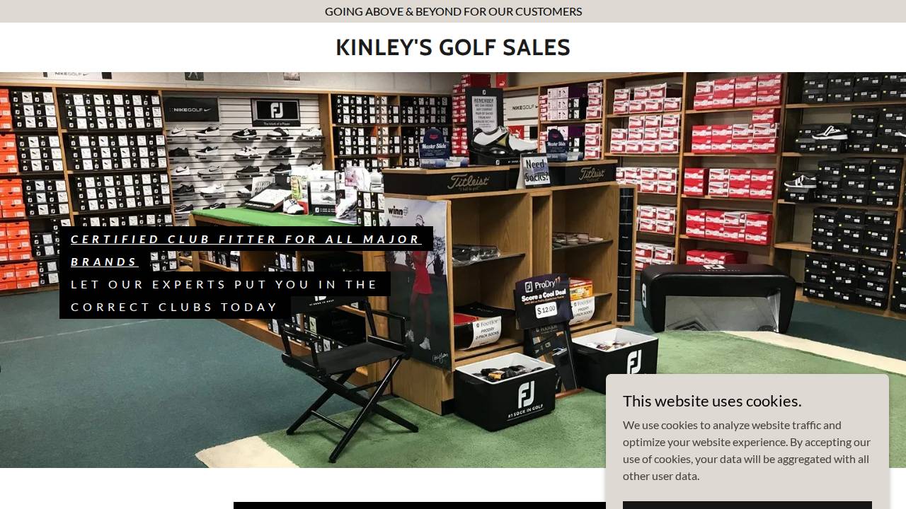 Kinleys Airport Discount Golf Sale, Sales INC website screenshot